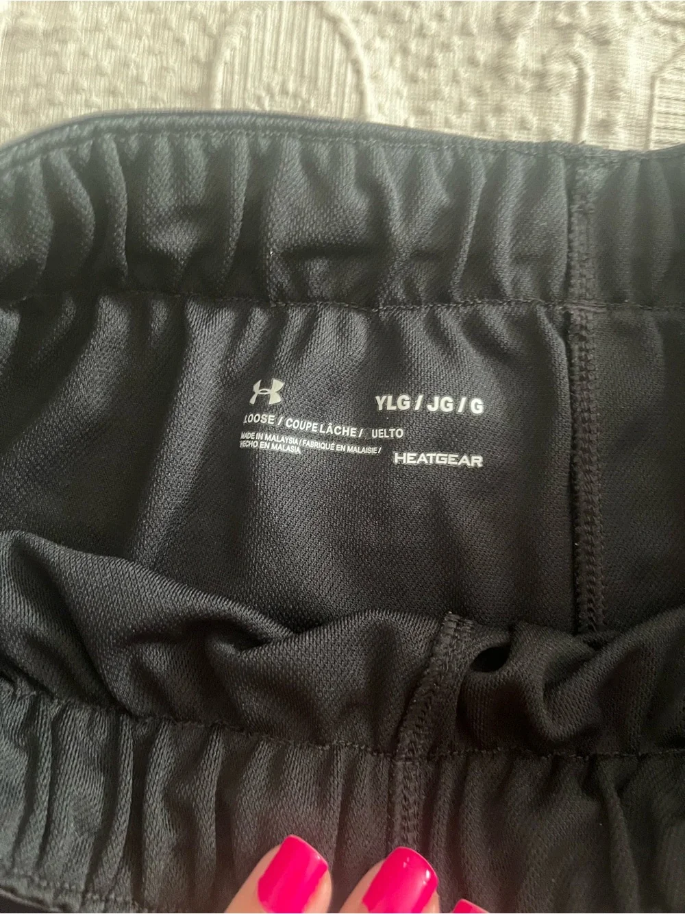 Under Armour Black Athletic Shorts with Branded Waistband